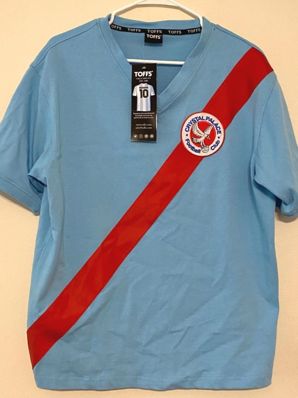 New NWT Toffs Crystal Palace 1980-1983 Retro Football Shirt Kit Size Large